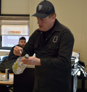 Criminal justice finger printing demonstration