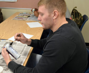 Criminal justice finger printing demonstration