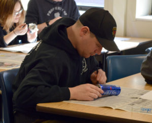 Criminal justice finger printing demonstration