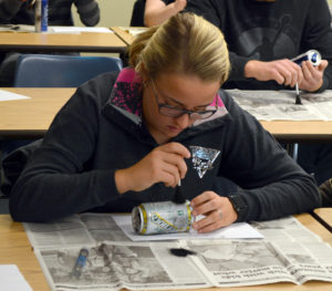 Criminal justice finger printing demonstration