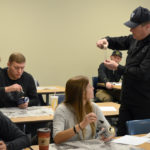 Criminal justice finger printing demonstration