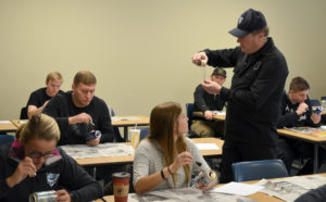 Criminal justice finger printing demonstration