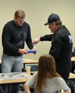 Criminal justice finger printing demonstration