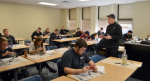 Criminal justice finger printing demonstration