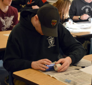 Criminal justice finger printing demonstration