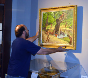 Mounting a painting