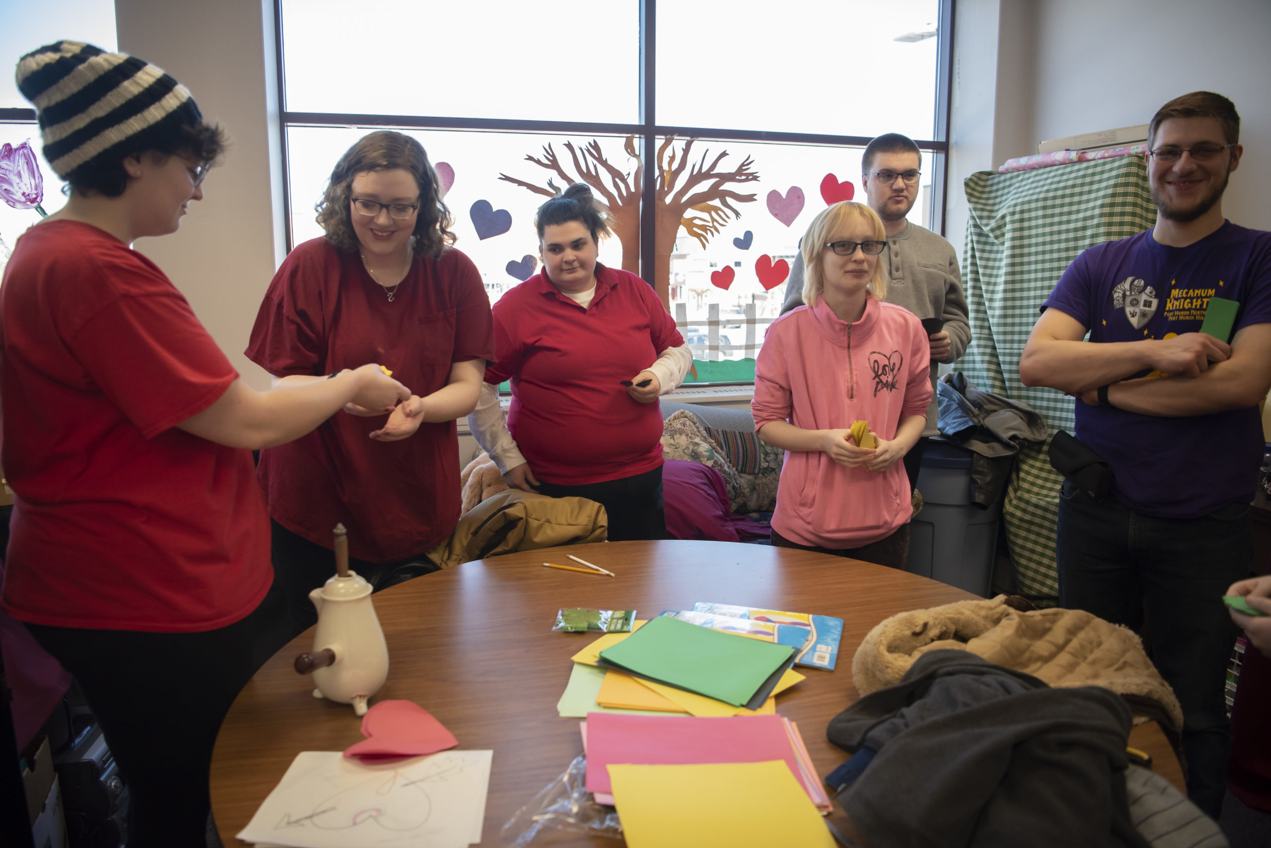 TRIO students prepare to volunteer at the St. Clair County Council on Aging.