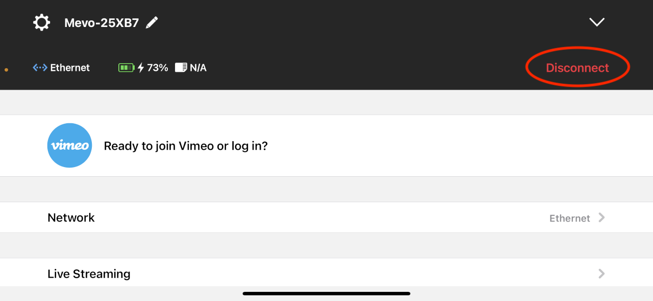 Mevo Disconnect