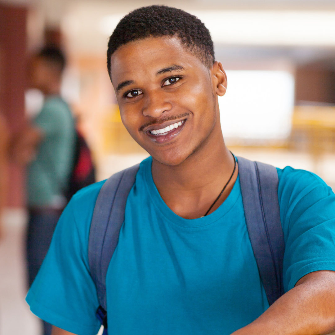 Student smiling