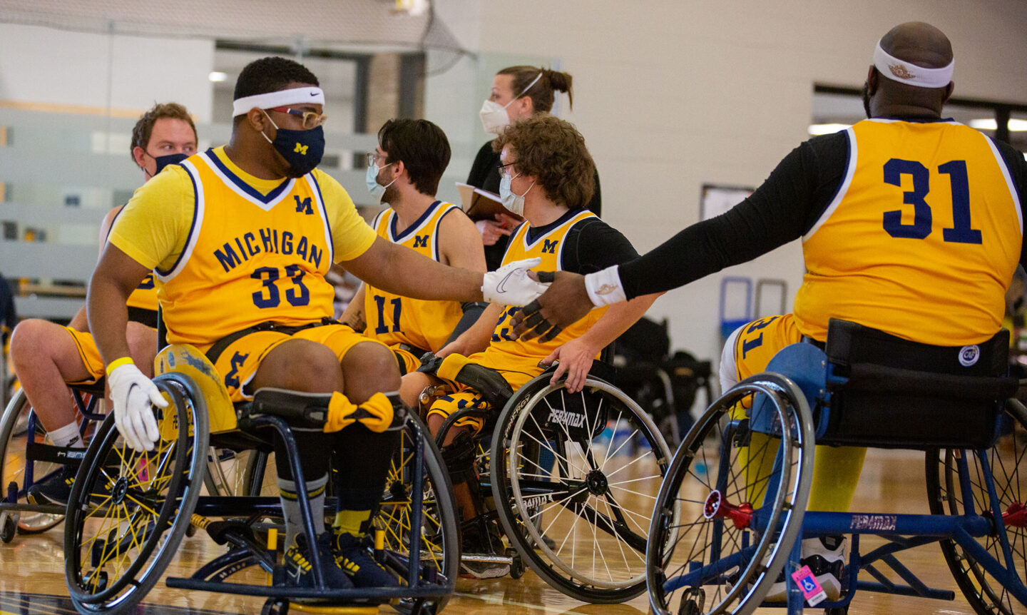 U-M Wheelchair basketball team