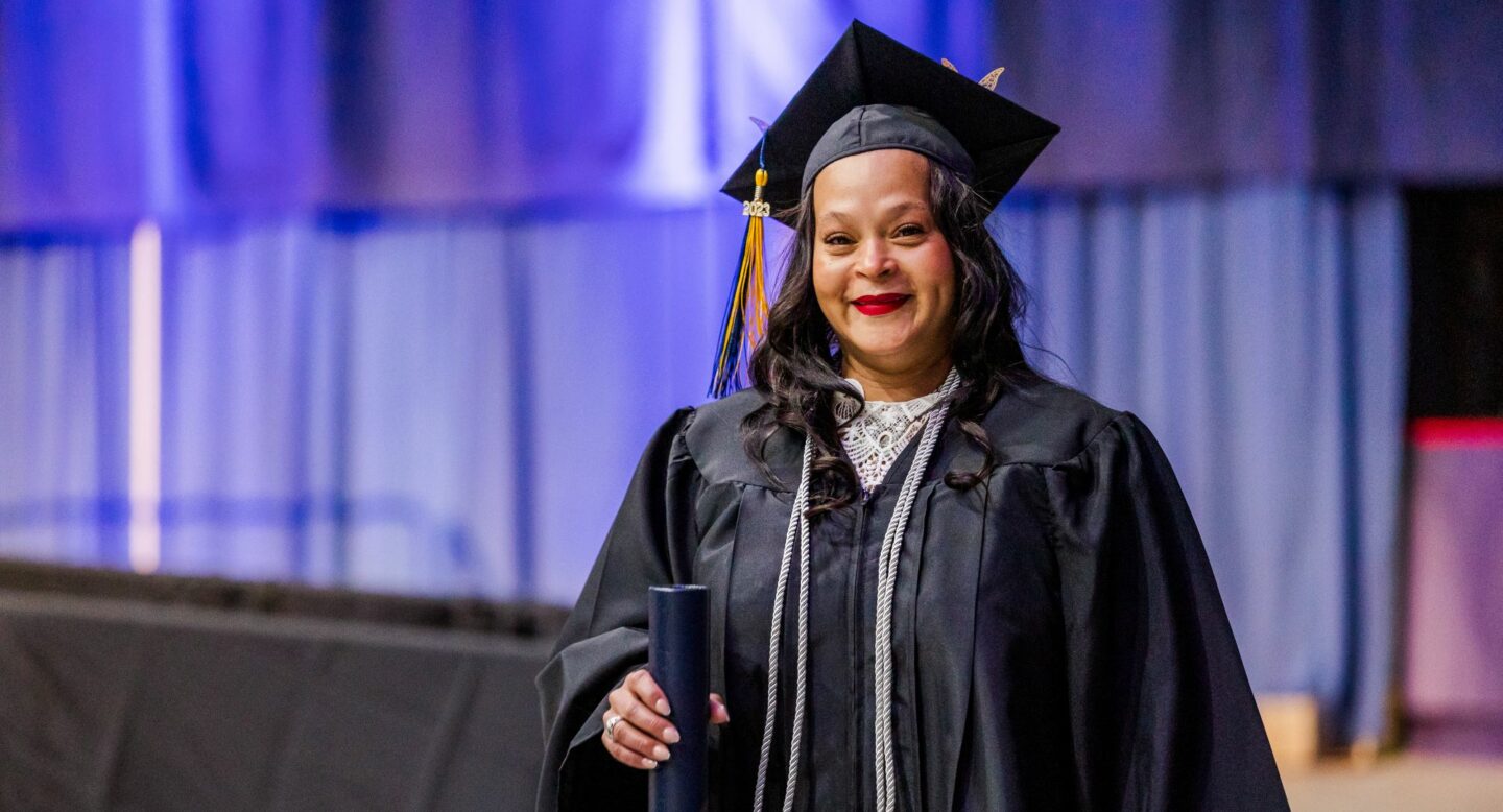 Woman graduate at Commencement