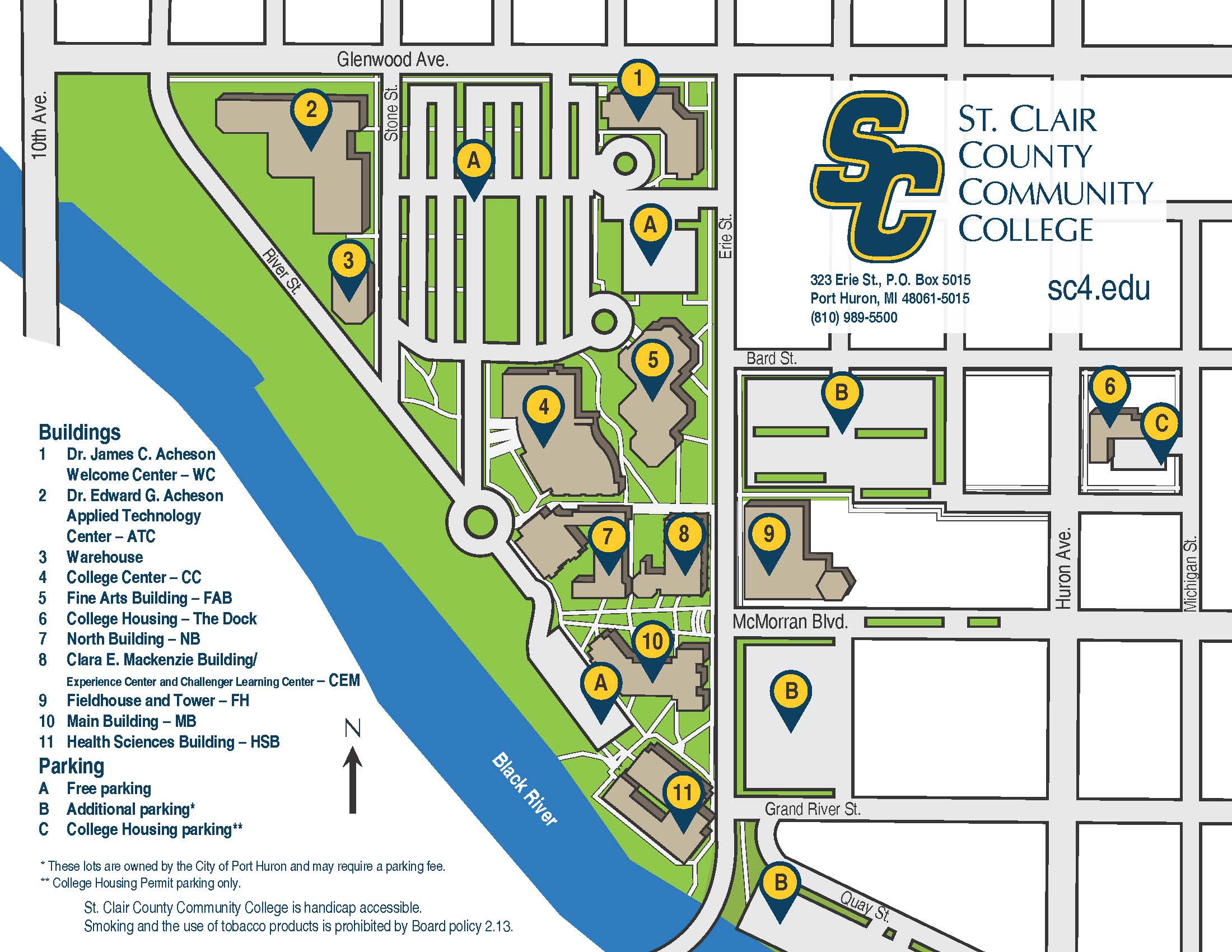 St. Clair County Community College campus map