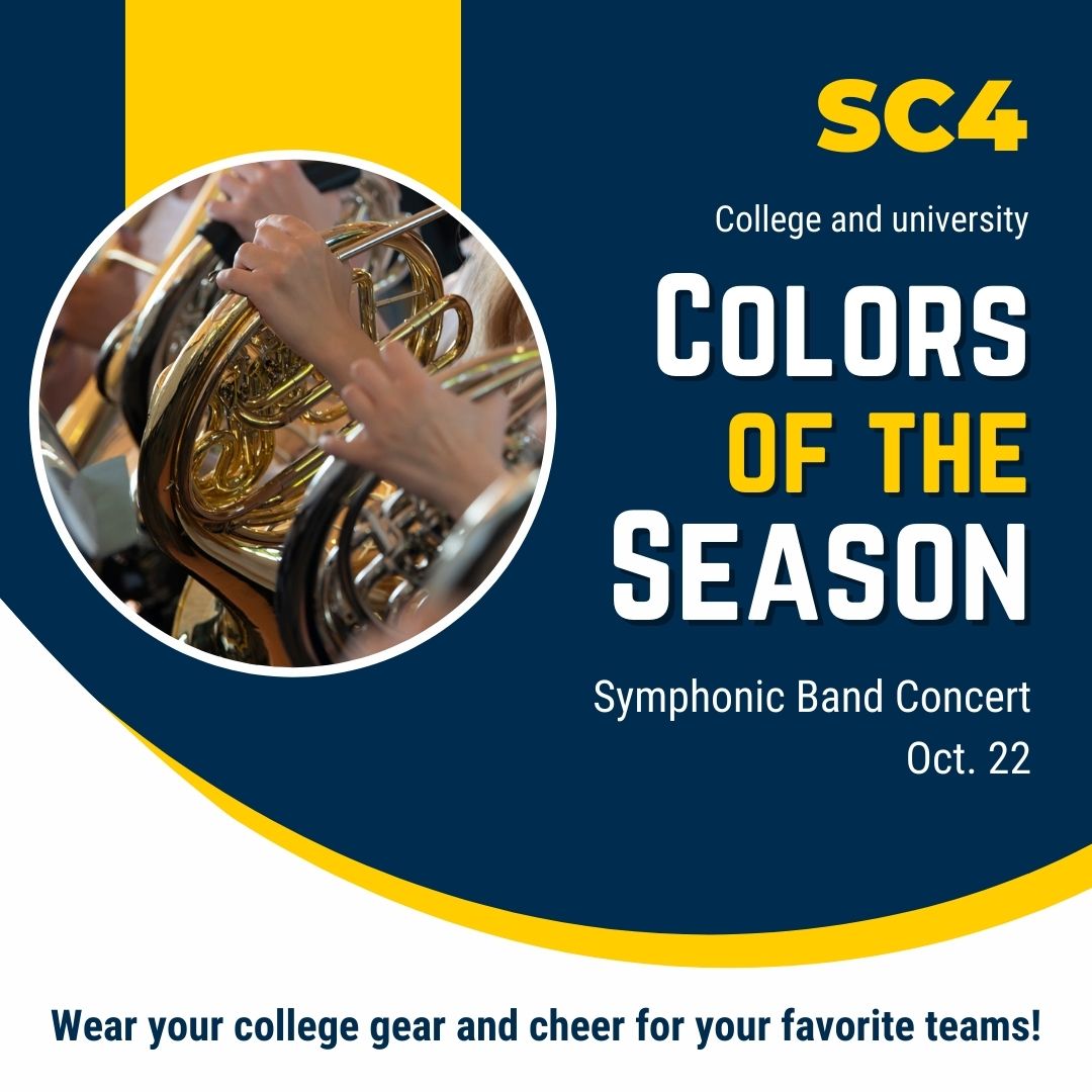 SC4 Symphonic Band presents college and university ‘Colors of the Season’ concert Oct. 22