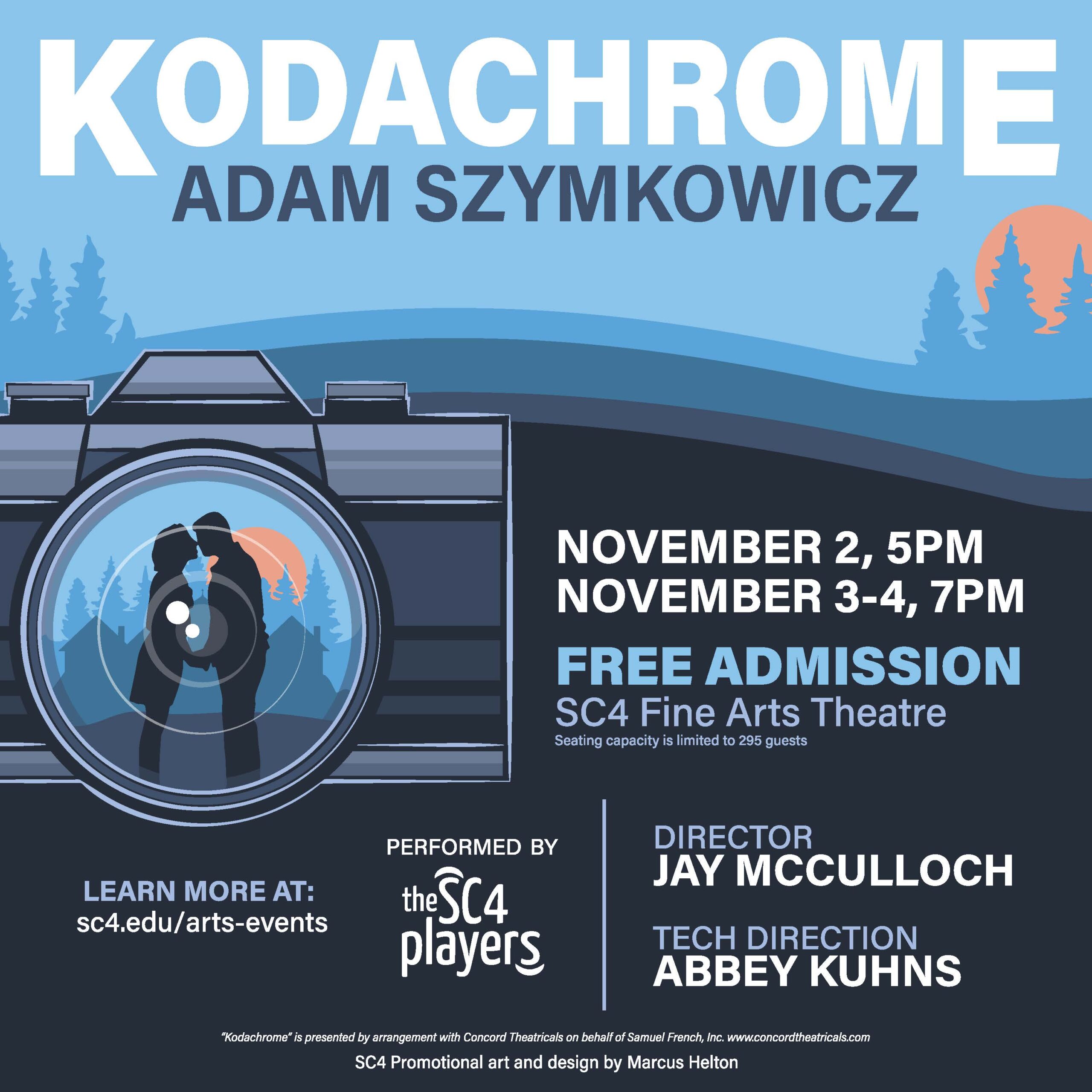 SC4 to present ‘KODACHROME’ by Adam Szymkowicz, Nov. 2-4