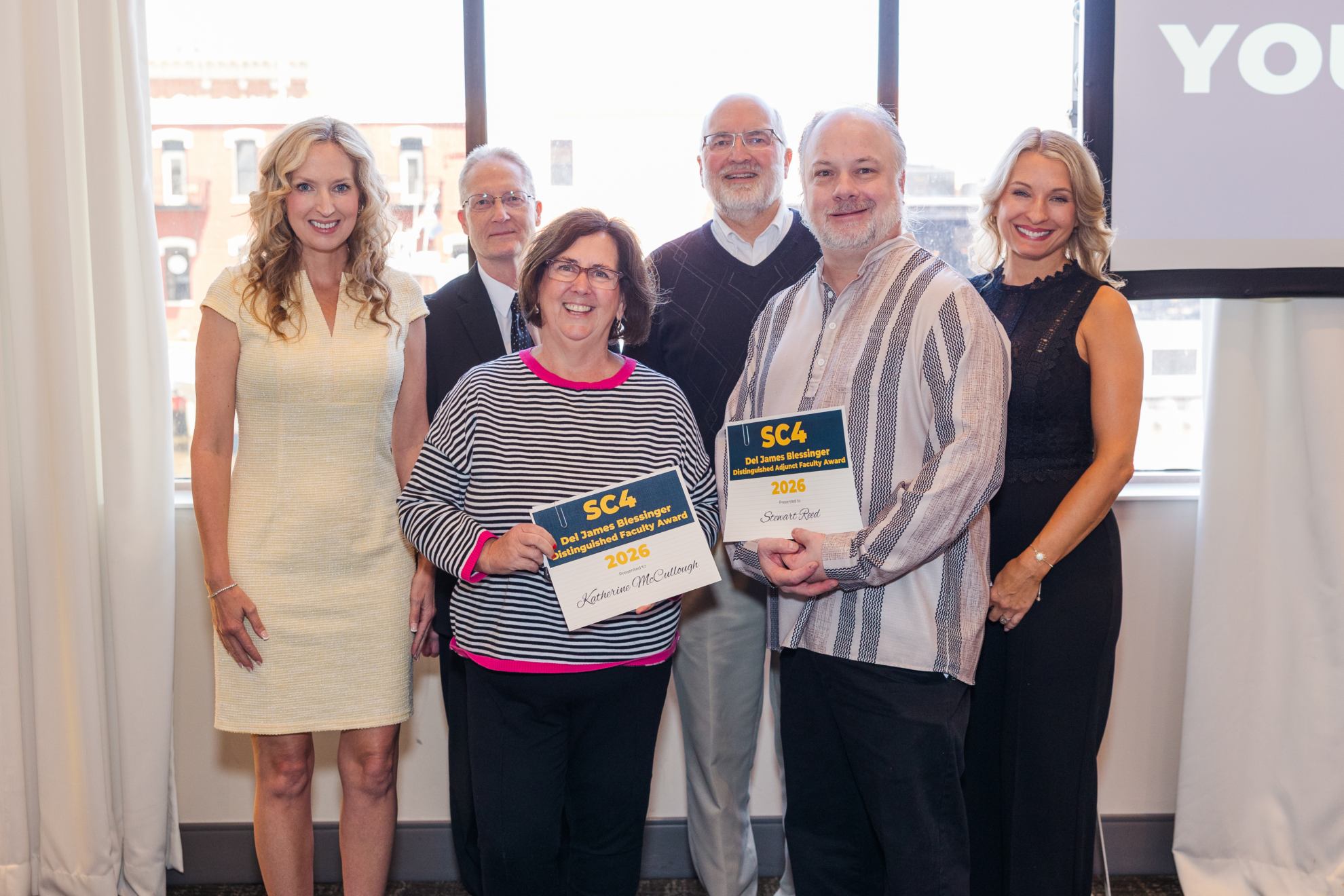 6 people with Del James Blessinger award 