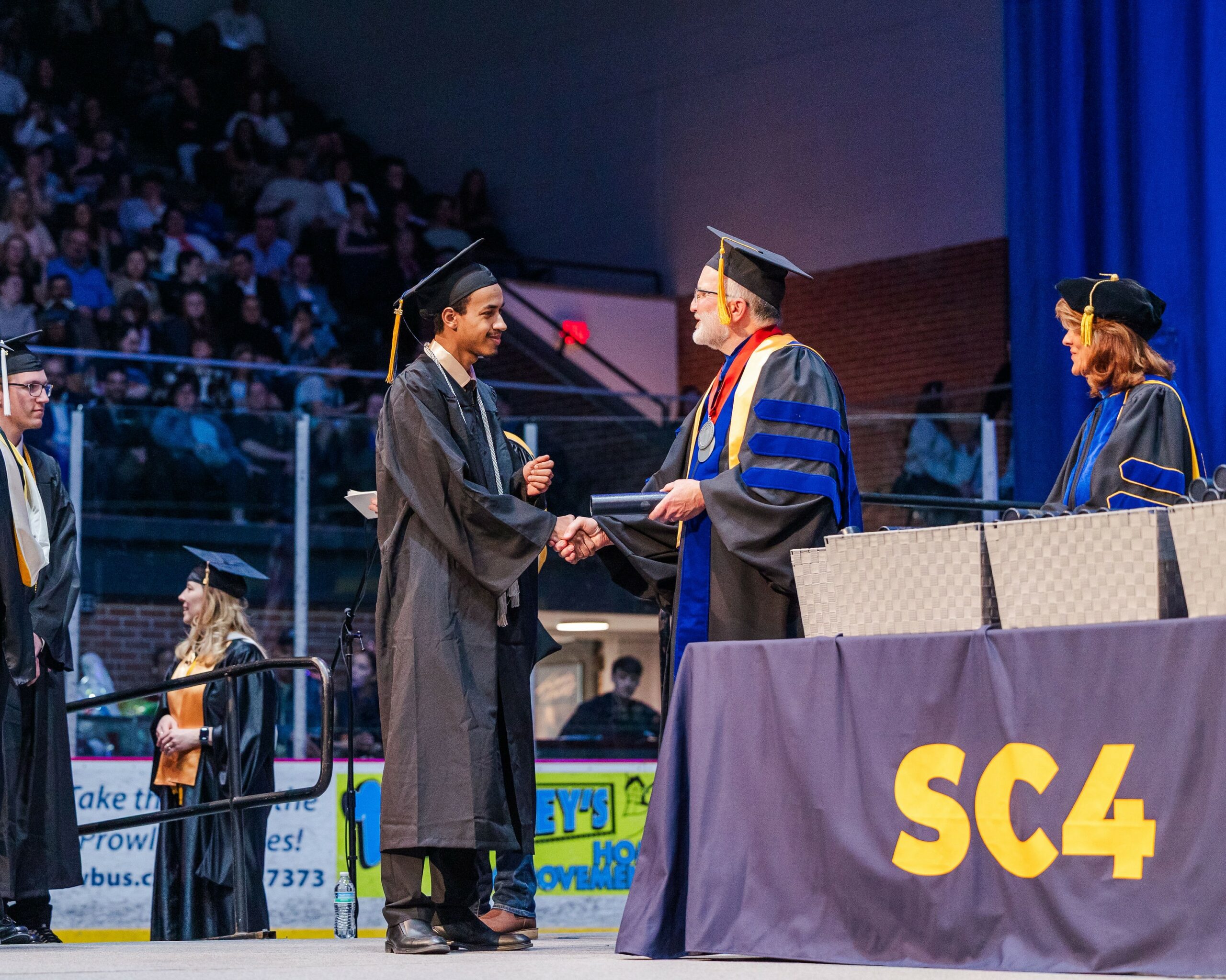 student at commencement