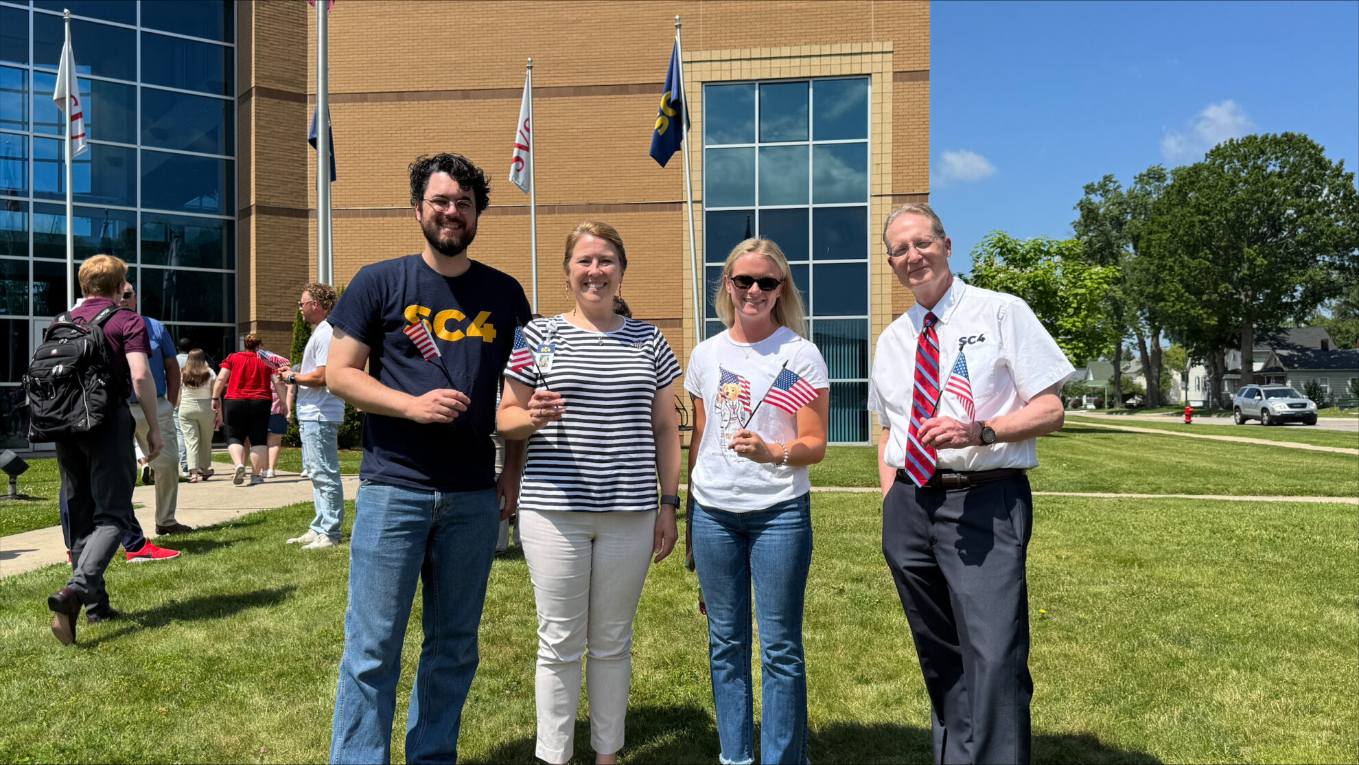Niall Farley, Carrie Bearss, Sydney Anger and President Kirk Kramer